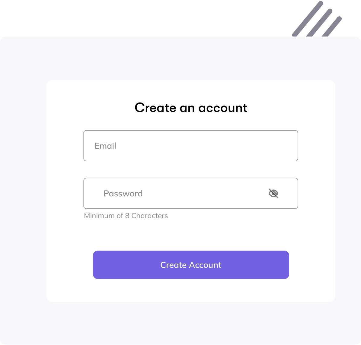Create your account